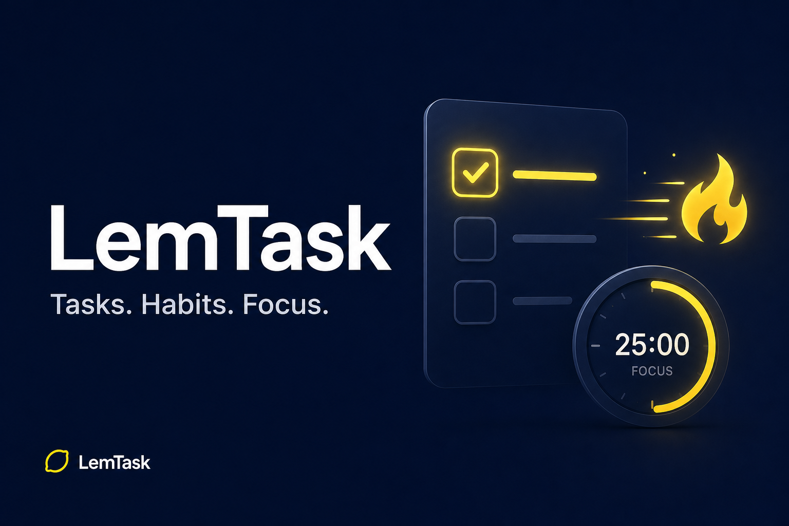 LemTask — Free task and habit manager with deep focus